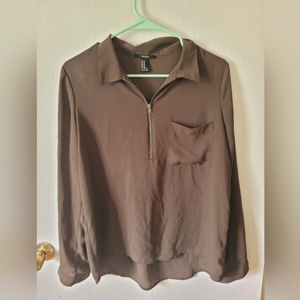 Olive Green Blouse
